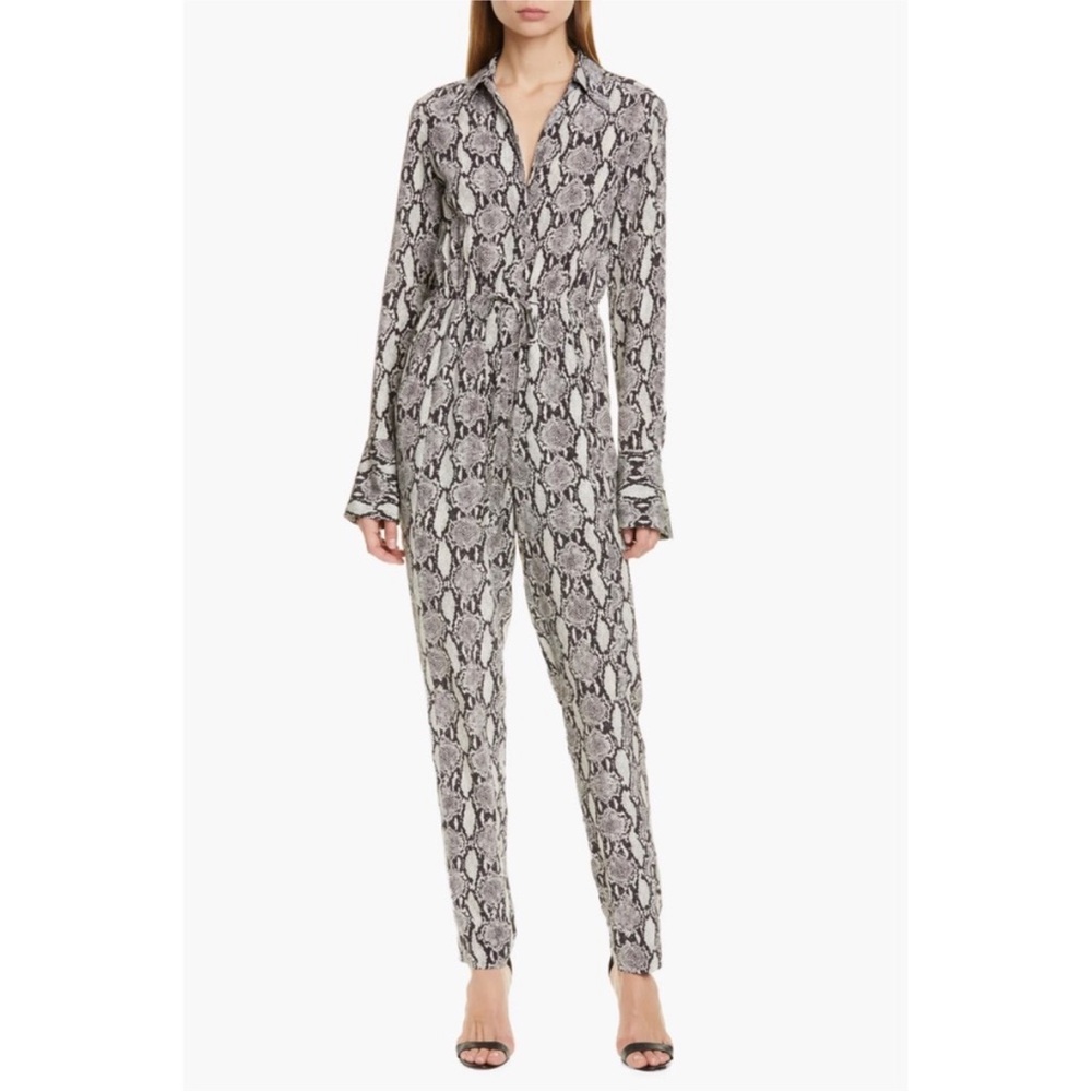 NWT ALC Kinney silk snake print jumpsuit